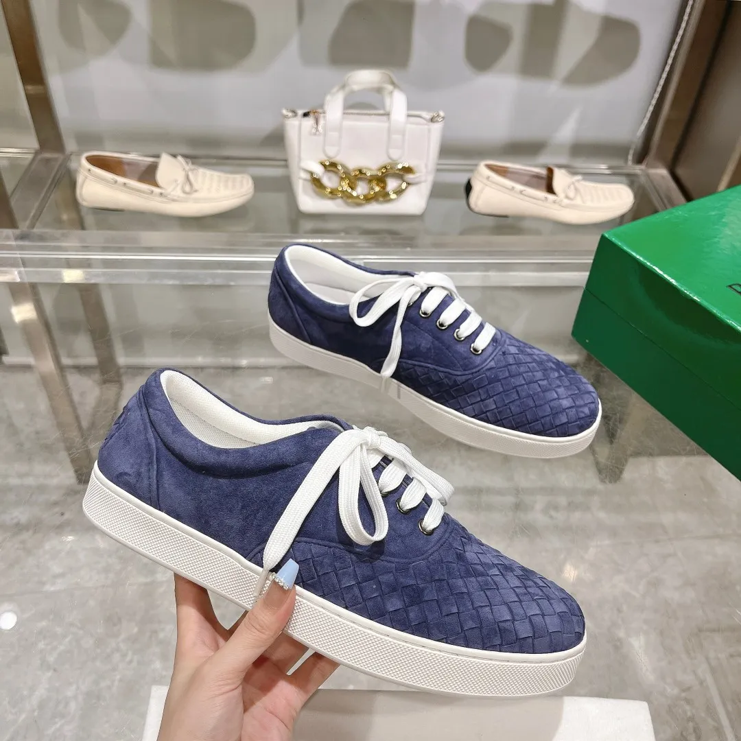 [BV] Top P: 740💰Size for couples: 35-44 (Female 40, Male 38 45, custom-made and non-returnable) Bottega Veneta classic woven strap casual shoes are made of imported high-quality materials, [Rose][Rose]! Purely hand-woven and operated, the original board is reproduced one-to-one! quality assurance!